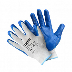 Перчатки "Антискользящие: МЕХАНИК", полиэстер, нитриловое покрытие, в и/у, 9(L), Fiberon