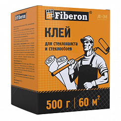 Клей сухой для стеклохолста и стеклообоев 500 гр, Fiberon